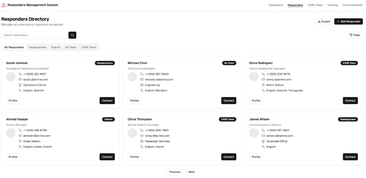 Local information module interface
