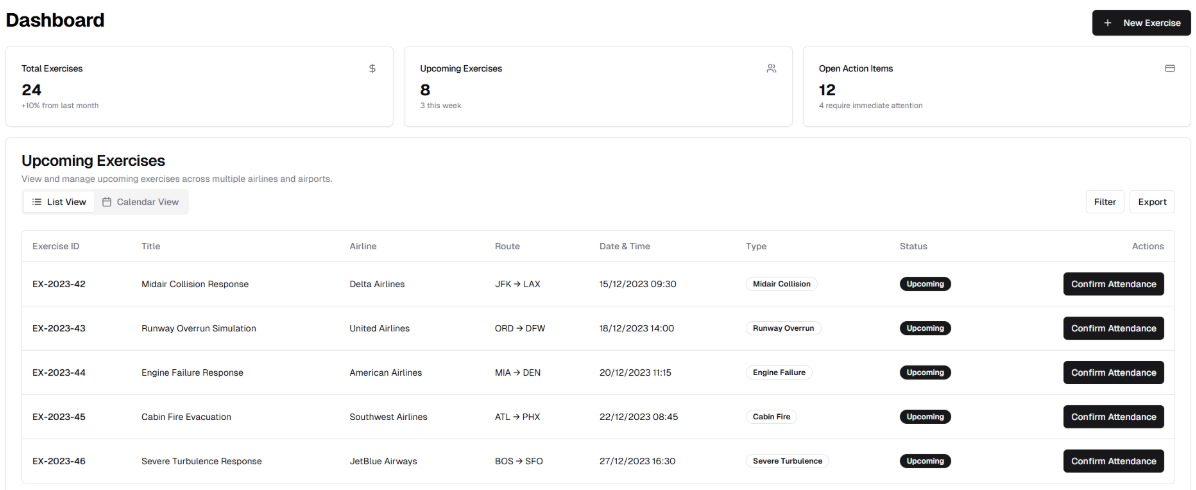 Exercise marketplace coordination system
